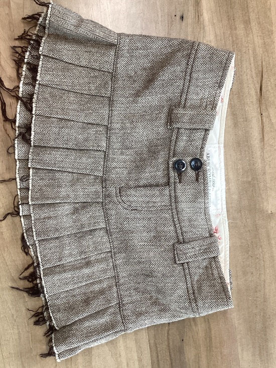 Abercrombie & Fitch Dresses & Skirts - Abercrombie & Fitch Brown Herringbone Pleated Mini Skirt